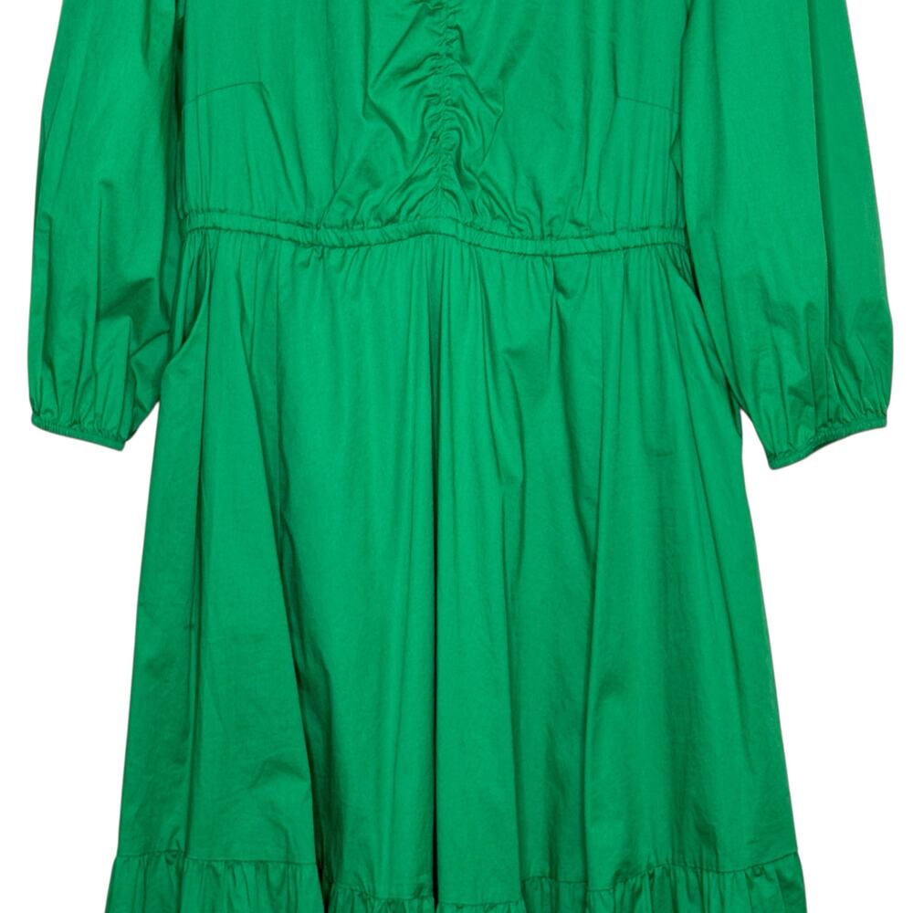 TORRID Midi Poplin Tiered Jelly Bean Green Dress Size 1X Prairie Cottagecore - Picture 3 of 9